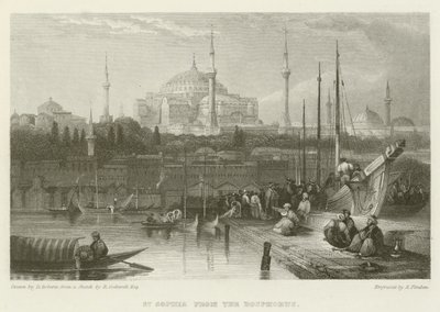 St Sophia from the Bosphorus  av after David Roberts