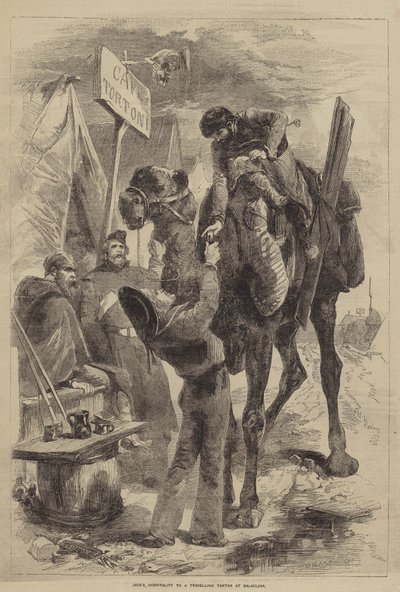 Jacks Hospitality to a Traveling Tartar at Balaclava av after Edmond Morin