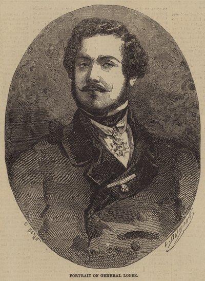 Portrett av general Lopez av after Edmond Morin