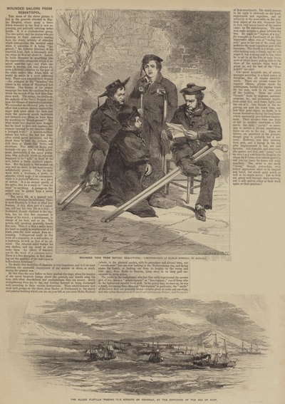 Sårede sjømenn fra Sebastopol av after Edmond Morin