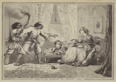 Engelske hjem i India, 1857 av after Edward Hull