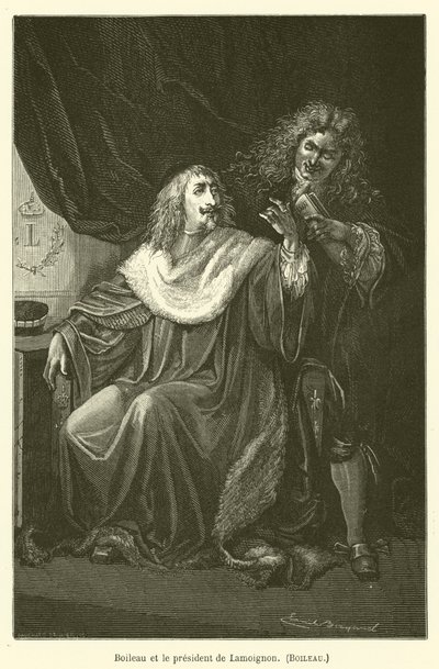 Boileau og presidenten for Lamoignon, Boileau av after Emile Antoine Bayard