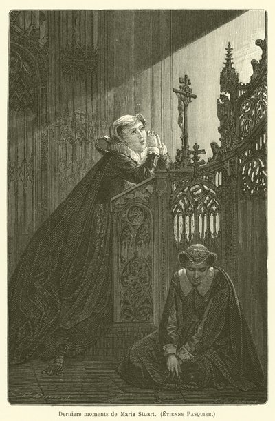 Siste øyeblikk av Marie Stuart, Etienne Pasquier av after Emile Antoine Bayard