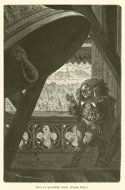 Paris i det femtende århundre, Victor Hugo av after Emile Antoine Bayard