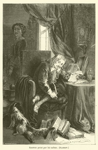 Scarron malt av seg selv, Scarron av after Emile Antoine Bayard