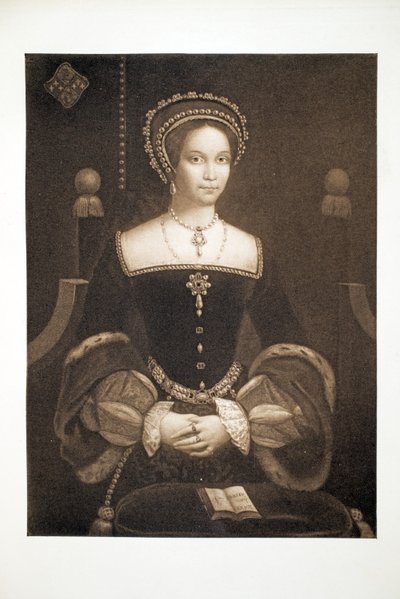 Prinsesse Mary, senere dronning Mary I, ca. 1537, pub. 1902 (kollotype) av after English School