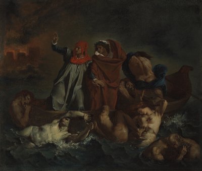 Dantes bark av after Eugène Delacroix