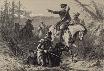 Major Washington på sitt oppdrag til den franske sjefen av after Felix Octavius Carr Darley