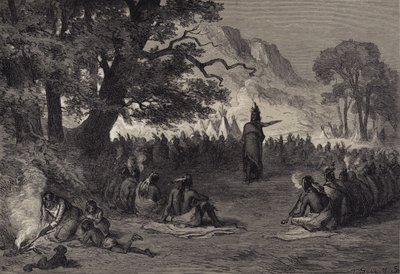 Pontiac i rådet av after Felix Octavius Carr Darley