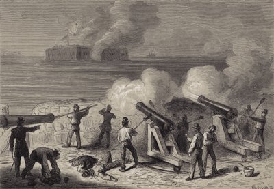 Angrepet på Fort Sumter av after Felix Octavius Carr Darley