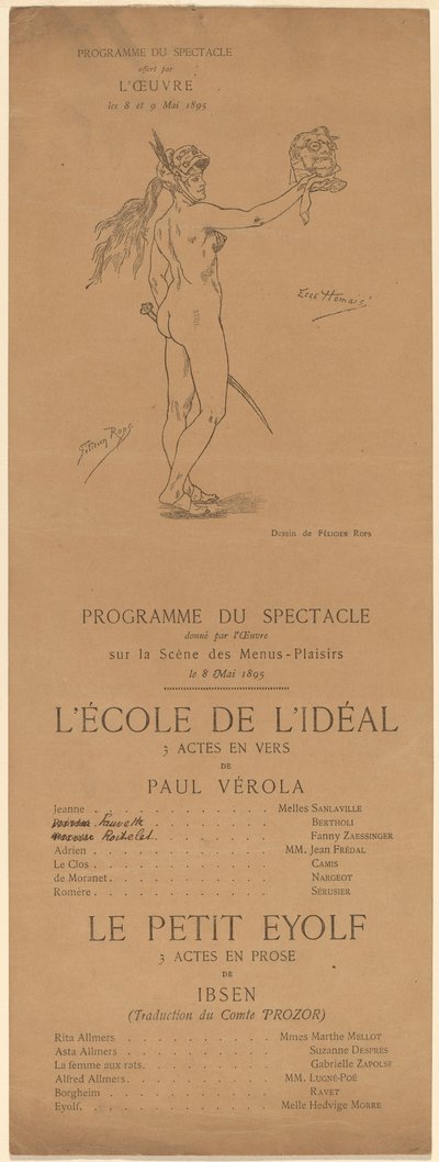 Idealets skole; Lille Eyolf av after Félicien Rops
