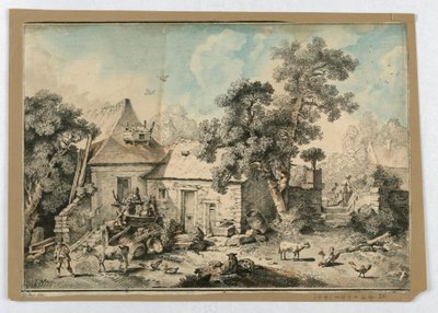 Sittende gjeter av after Francois Boucher