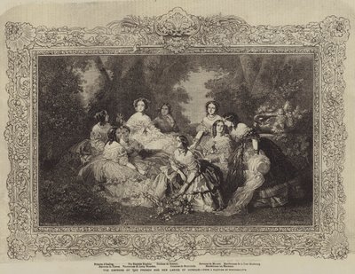 Franskmennenes keiserinne og hennes æresdamer av after Franz Xaver Winterhalter