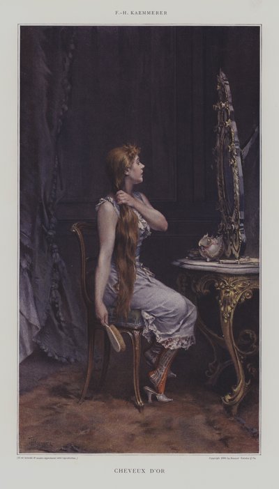 Gyldent hår (kromotypograf) av after Frederik Hendrik Kaemmerer