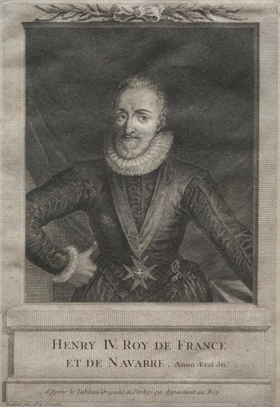 Henrik IV, konge av Frankrike av after Gabriel de Saint Aubin