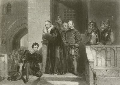 Erkebiskop Laud velsigner Strafford av after George Cattermole