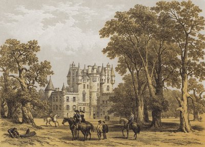 Glamis Castle, Forfarshire (chromolitho) av after George Cattermole