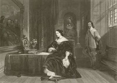 Dronning Henrietta går i forbønn for Karl den 1 av after George Cattermole