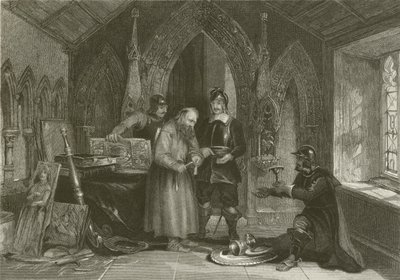Soldater som selger kirkeplyndring under den store borgerkrigen av after George Cattermole