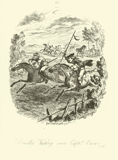 Illustrasjon for Launcelot Greaves av Tobias Smollett av after George Cruikshank