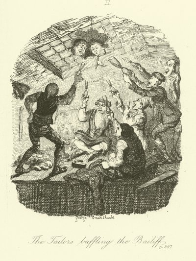 Illustrasjon for Peregrine Pickle av Tobias Smollett av after George Cruikshank