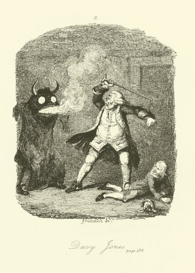 Illustrasjon for Peregrine Pickle av Tobias Smollett av after George Cruikshank