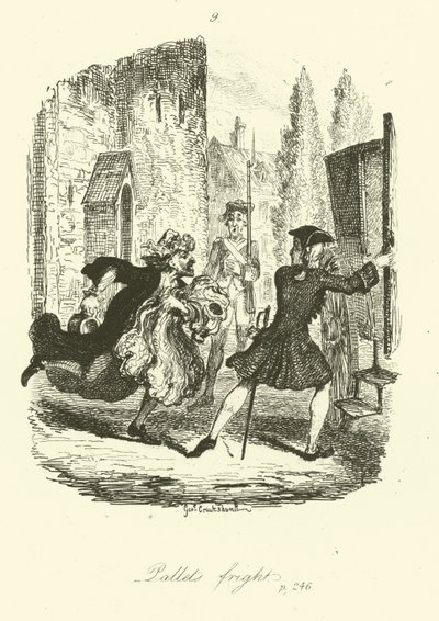 Illustrasjon for Peregrine Pickle av Tobias Smollett av after George Cruikshank