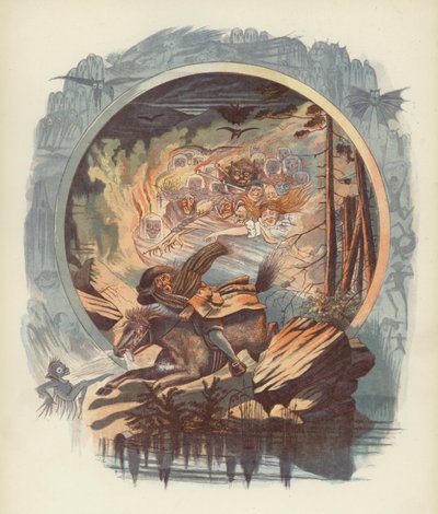 Illustrasjon for Tam OShanter av Robert Burns av after George Cruikshank