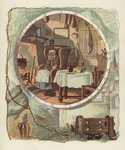 Illustrasjon for Tam OShanter av Robert Burns av after George Cruikshank
