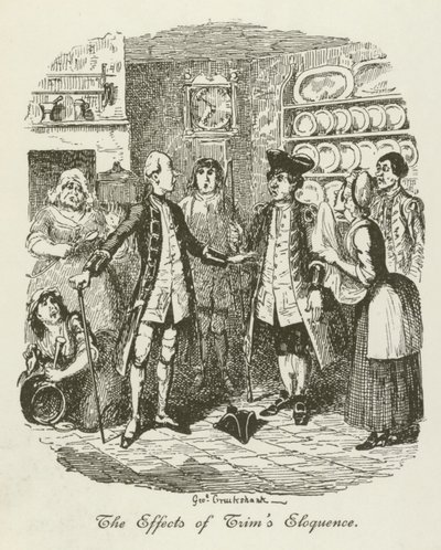 Illustrasjon for Tristram Shandy av after George Cruikshank