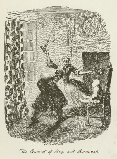 Illustrasjon for Tristram Shandy av after George Cruikshank
