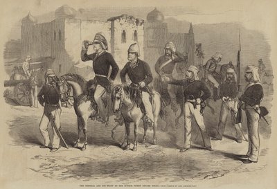 Generalen og hans stab ved moskeepiketten før Delhi av after George Francklin Atkinson