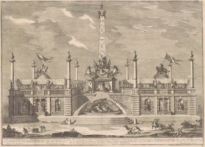 Prima Macchina for Chinea av 1758: En "Deliziosa" med hengende hager av after Giuseppe Palazzi Giuseppe Pozzi after Paolo Posi