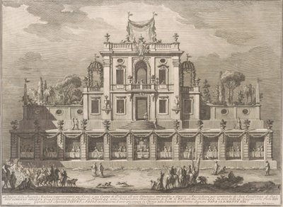 Seconda Macchina for Chinea av 1762: En kiosk, eller lysthus i ottomansk stil av after Giuseppe Palazzi Giuseppe Vasi after Paolo Posi