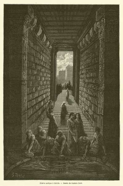Gammel sisterne i Merida av Gustave after Dore