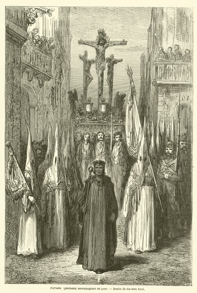 Brorskap (angrende) som følger med et trinn av Gustave after Dore