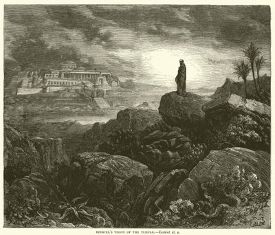 Ezekiels Visjon om templet, Esekiel, xl, 2 av Gustave after Dore