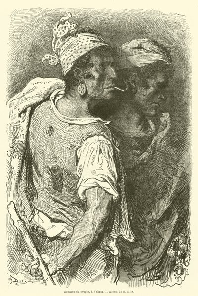 Folkets menn, i Valencia av Gustave after Dore