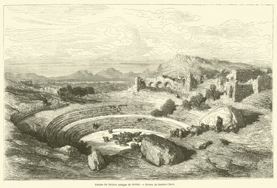 Ruinene av det gamle teateret i Merida av Gustave after Dore