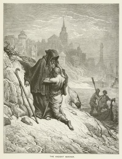 Den eldgamle sjømannen av Gustave after Dore