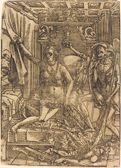 Døden og kurtisanen av after Hans Sebald Beham