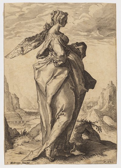 Debora av after Hendrik Goltzius