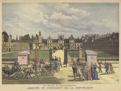 Ankomst av Frankrikes president til Palais de Fontainebleau av after Henri Meyer