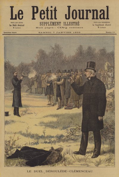 Duell mellom Paul Deroulede og Georges Clemenceau av after Henri Meyer