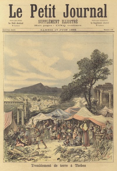 Jordskjelv i Theben, Hellas av after Henri Meyer