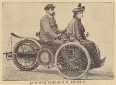 Leon Bollee tandemvogn av after Henri Meyer