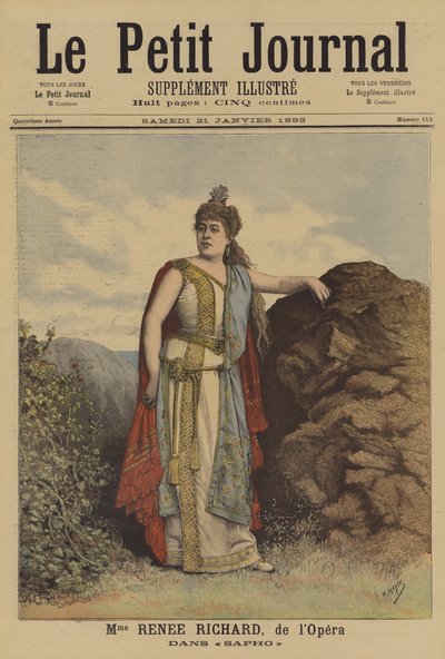 Renee Richard i Sapho ved Paris Opera av after Henri Meyer