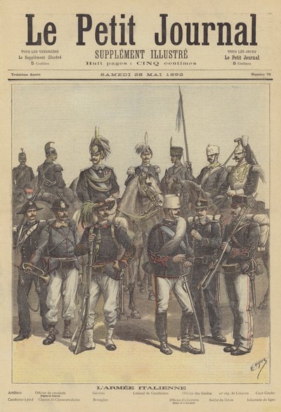Soldater fra den italienske hæren av after Henri Meyer