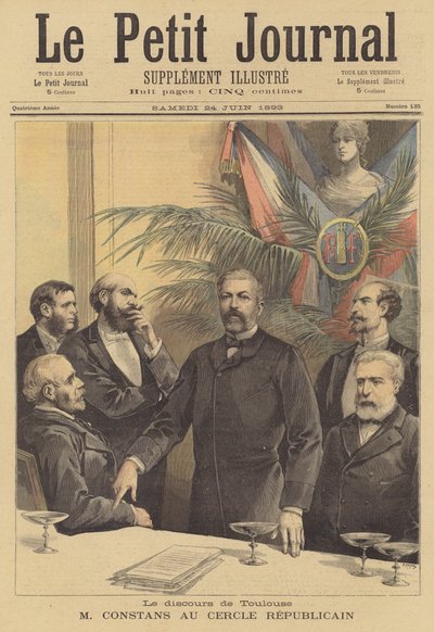 Tale av Jean Antoine Ernest Constans til Cercle Republicain i Toulouse av after Henri Meyer
