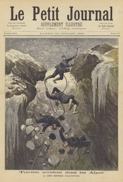 Forferdelig ulykke i Alpene av after Henri Meyer
